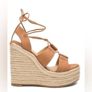 COPY - Tony Bianco Biba Caramel Phoenix Lace up Wedge